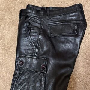 Men's Black Leather Pants